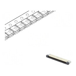 Conector FFC/FPC Orizontal 40 PIN ZIF SMT 500mA - Cositorit | Electronic-mag.ro | Componente Electronice