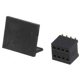 Conector şiruri pini soclu mamă PIN 8, drept 1,27mm SMT 2x4 - Componentă electronică de înaltă precizie | Electronic-mag.ro | Componente Electronice