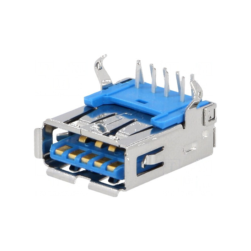 Conector USB A soclu pentru PCB THT 90° USB 3.0 - Compatibilitate ridicată și montaj eficient | Electronic-mag.ro | Componente Electronice