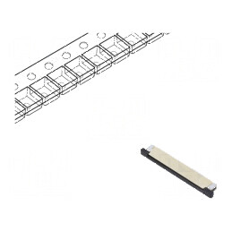 Conector FFC/FPC 22 PIN F52Q, ZIF SMT 50V, Contacte Superioare | Electronic-mag.ro | Componente Electronice