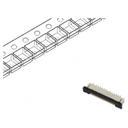 Conector FFC/FPC Vertical ZIF 24 PIN SMT, 30V, 0.5A, Cositorit | Electronic-mag.ro | Componente Electronice