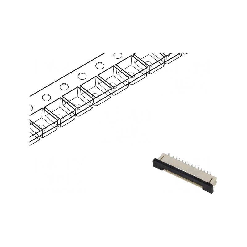 Conector FFC/FPC Vertical ZIF 24 PIN SMT, 30V, 0.5A, Cositorit | Electronic-mag.ro | Componente Electronice Conector FFC/FPC Vertical ZIF 24 PIN SMT, 30V, 0.5A, Cositorit | Electronic-mag.ro | Componente Electronice