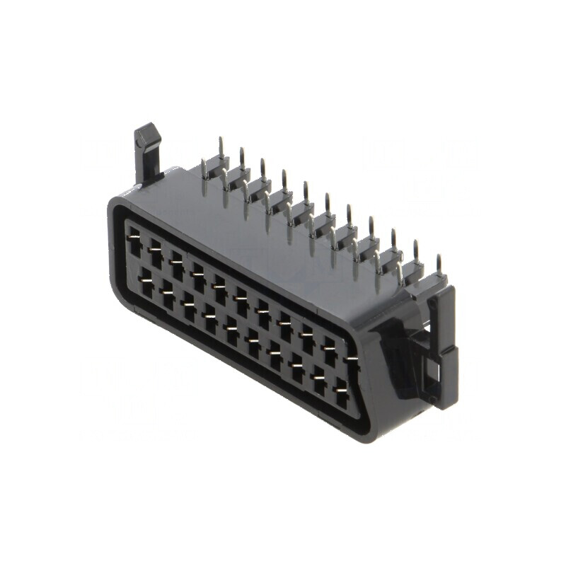 Conector SCART Soclu Mamă pentru Montare pe Panou în Unghi de 90° - Accesorii Audio Video | Electronic-mag.ro | Componente Electronice