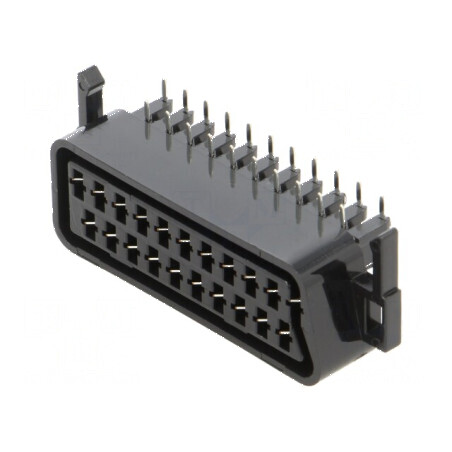 Conector SCART Soclu Mamă pentru Montare pe Panou în Unghi de 90° - Accesorii Audio Video | Electronic-mag.ro | Componente Electronice