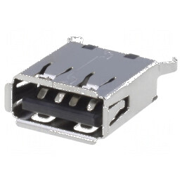 Conector USB A soclu THT drept USB 2.0 cu finisaj aurit - Componente electronice de înaltă calitate | Electronic-mag.ro | Componente Electronice