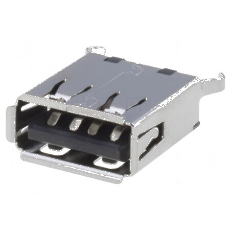Conector USB A soclu THT drept USB 2.0 cu finisaj aurit - Componente electronice de înaltă calitate | Electronic-mag.ro | Componente Electronice