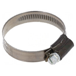 Colier de strângere cu şurub W: 9mm, Crimpare 38-50mm, Oţel ST | Electronic-mag.ro | Componente Electronice