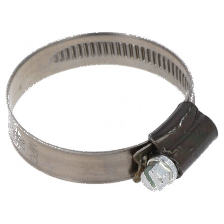 Colier de strângere cu şurub W: 9mm, Crimpare 38-50mm, Oţel ST | Electronic-mag.ro | Componente Electronice