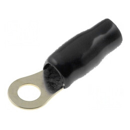 Terminal inelar M6 16mm² aurit cu izolație neagră - Conector electric profesional | Electronic-mag.ro | Componente Electronice