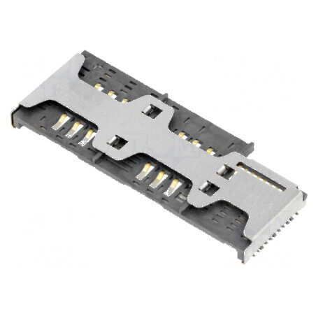 Conector pentru Carduri microSD și SIM - Dual SIM x2, microSD SMT | Electronic-mag.ro | Componente Electronice