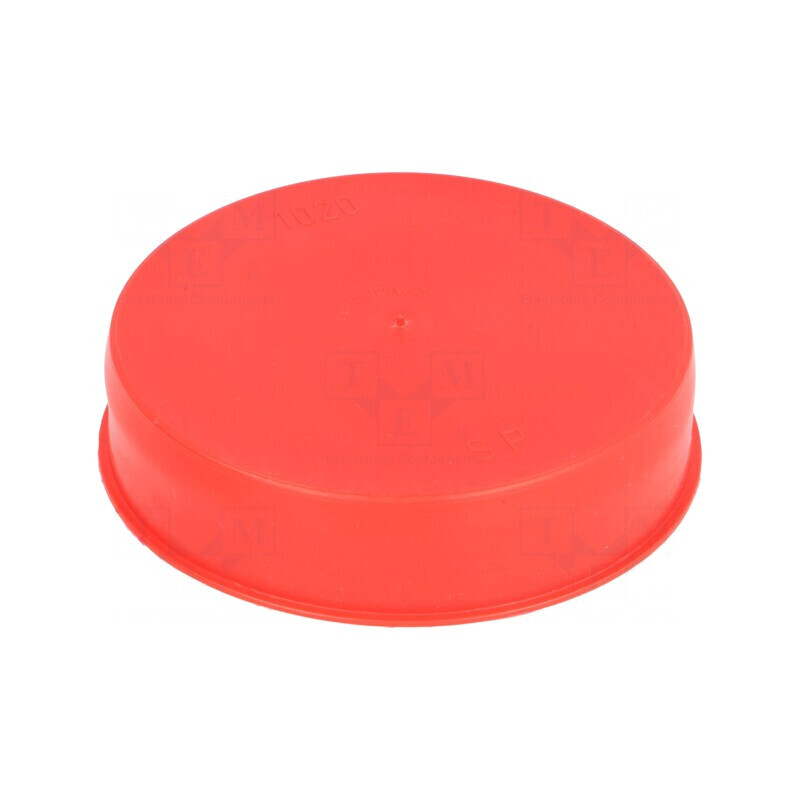 Obturație Corp Roșie, Diametru Exterior 103,3mm, Înălțime 23mm, LDPE SafeCAP | Electronic-mag.ro | Componente Electronice Obturație Corp Roșie, Diametru Exterior 103,3mm, Înălțime 23mm, LDPE SafeCAP | Electronic-mag.ro | Componente Electronice
