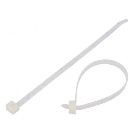 Colier de strângere din poliamidă 535N, dimensiuni L: 225mm, W: 7,6mm, culoare naturală | Electronic-mag.ro | Componente Electronice