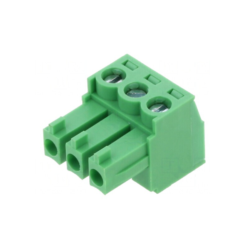 Regletă de Conexiuni Deconectabilă cu 3 Piste de 3,81mm și Mufă Dreaptă | Electronic-mag.ro | Componente Electronice