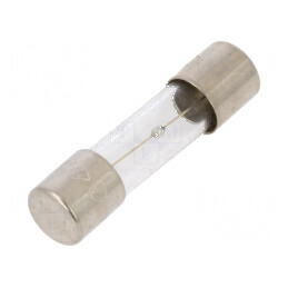 Siguranţă întârziere 2A 250VAC sticlă 5x20mm cu terminale din alamă | Electronic-mag.ro | Componente Electronice