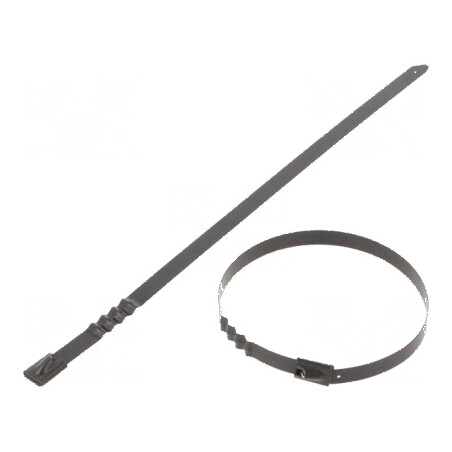 Colier de strângere negru ondulat L: 260mm W: 7,9mm 1112N | Electronic-mag.ro | Componente Electronice