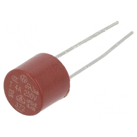 Siguranță întârziere 4A 250VAC THT TR5 cupru 372 - Componente electrice profesionale | Electronic-mag.ro | Componente Electronice