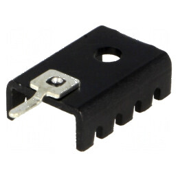 Radiator presat U TO202 TO220, negru, dimensiuni 19,05mm x 13,21mm | Electronic-mag.ro | Componente Electronice