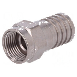 Conector F Mufă Tată Drept 75Ω RG6 pentru Sertizare Hexagon - Componente Audiovizuale | Electronic-mag.ro | Componente Electronice