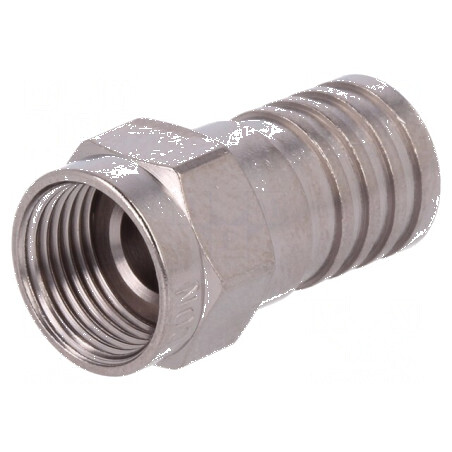 Conector F Mufă Tată Drept 75Ω RG6 pentru Sertizare Hexagon - Componente Audiovizuale | Electronic-mag.ro | Componente Electronice