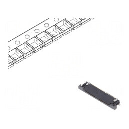 Conector FFC/FPC Orizontal 24 PIN Superioare ZIF pentru Aplicații Electronice | Electronic-mag.ro | Componente Electronice