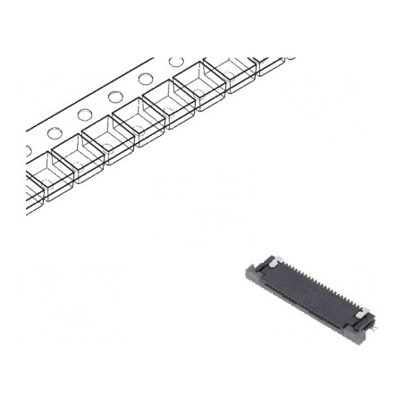 Conector FFC/FPC Orizontal 24 PIN Superioare ZIF pentru Aplicații Electronice | Electronic-mag.ro | Componente Electronice