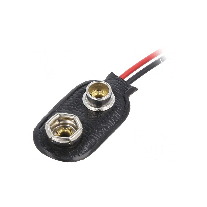 Conector 6F22 cu Cabluri de 100mm pentru Baterii 6F22/6LR61 - Nr. Bat. 1 | Electronic-mag.ro | Componente Electronice