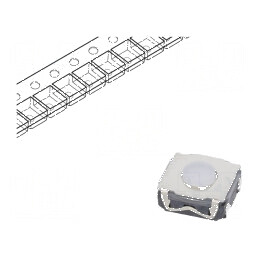 Microîntrerupător TACT SPST-NO Poz: 2 0,05A/32VDC SMT Fără 4N - Comutator Compact pentru Aplicații Electronice | Electronic-mag.ro | Componente Electronice