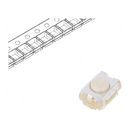 Microîntrerupător TACT SPST-NO 0,05A/12VDC SMT - Pozitie 2, Fara Contact | Electronic-mag.ro | Componente Electronice