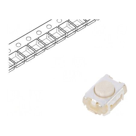 Microîntrerupător TACT SPST-NO 0,05A/12VDC SMT - Pozitie 2, Fara Contact | Electronic-mag.ro | Componente Electronice