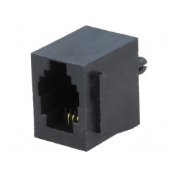 Conector RJ9 soclu 4PIN Cat 5 4p4c THT drept - soluție profesională de conectare | Electronic-mag.ro | Componente Electronice