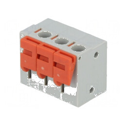 Regletă de conexiuni pentru PCB 90° 5,08mm, 3 piste, 10A | Electronic-mag.ro | Componente Electronice