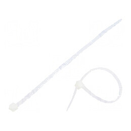 Colier de strângere din poliamidă naturală L: 120mm W: 2,5mm 80N pentru utilizări industriale | Electronic-mag.ro | Componente Electronice