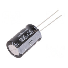 Condensator Electrolitic THT 1000uF 35VDC Ø12,5mm x 20mm ±20% - Componentă Electronică de Calitate | Electronic-mag.ro | Componente Electronice