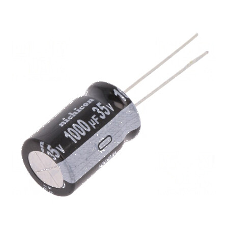 Condensator Electrolitic THT 1000uF 35VDC Ø12,5mm x 20mm ±20% - Componentă Electronică de Calitate | Electronic-mag.ro | Componente Electronice