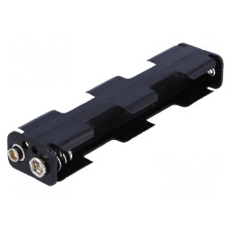 Suport pentru baterii AA/R6 tip 6F22, capacitate 4 baterii, culoare neagră | Electronic-mag.ro | Componente Electronice