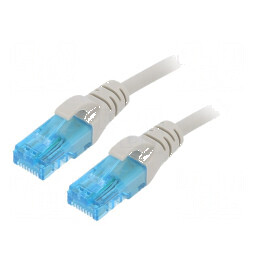 Cablaj de rețea Patch Cord U/UTP 5e Litat CCA PVC Gri 0,25m 26AWG | Electronic-mag.ro | Componente Electronice