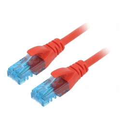 Cablaj Patch Cord U/UTP 5e Litat CCA PVC Roșu 0,25m 26AWG | Electronic-mag.ro | Componente Electronice