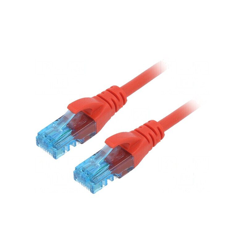 Cablaj Patch Cord U/UTP 5e Litat CCA PVC Roșu 0,25m 26AWG | Electronic-mag.ro | Componente Electronice