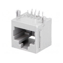 Conector RJ45 Soclu PIN 8 cu Contacte din Bronz-Fosfor Aurit THT - Soluție Profesională de Conectivitate | Electronic-mag.ro | Componente Electronice