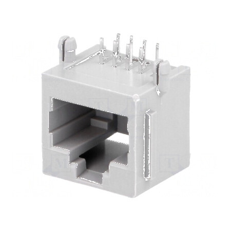 Conector RJ45 Soclu PIN 8 cu Contacte din Bronz-Fosfor Aurit THT - Soluție Profesională de Conectivitate | Electronic-mag.ro | Componente Electronice