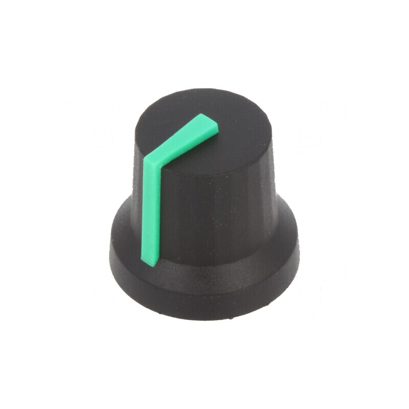 Buton rotativ cu indicator din plastic și gumă, Ø6mm, dimensiuni Ø16,8x14,5mm | Electronic-mag.ro | Componente Electronice Buton rotativ cu indicator din plastic și gumă, Ø6mm, dimensiuni Ø16,8x14,5mm | Electronic-mag.ro | Componente Electronice