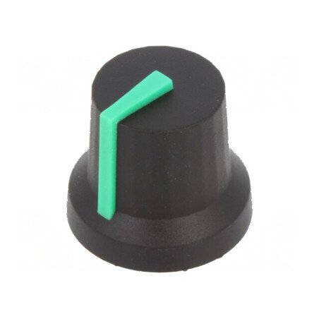 Buton rotativ cu indicator din plastic și gumă, Ø6mm, dimensiuni Ø16,8x14,5mm | Electronic-mag.ro | Componente Electronice