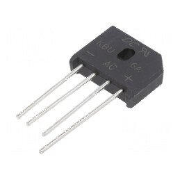 Punte Redresoare Monofazată Urmax 50V, 6A, 150A - Componentă Electrică de Înaltă Performanță | Electronic-mag.ro | Componente Electronice