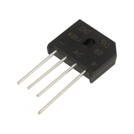 Punte Redresoare Monofazată Urmax 200V, 6A If, 150A Ifsm - Soluție Electrică Profesională | Electronic-mag.ro | Componente Electronice