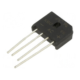 "Punte Redresoare Monofazată Urmax 800V - Curent Fază Continuu 6A, Curent Maxim 150A" | Electronic-mag.ro | Componente Electronice