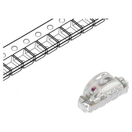 LED SMD 1204 RGB 3x1,5x1mm 120° 20mA cu lungimi de undă λd: 465nm, 525nm, 621nm - Bandă LED Multicoloră pentru Iluminat Dec | Electronic-mag.ro | Componente Electronice