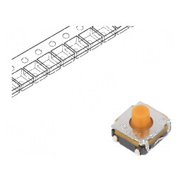 Microîntrerupător TACT SPST-NO 0,05A/32VDC SMT - Pozitie 2, Fără Contacte | Electronic-mag.ro | Componente Electronice