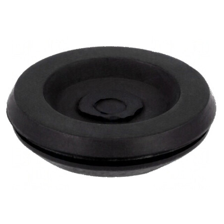 Manșon cu Cap Adâncit pentru Montaj Ø Orificiu 25,2mm, Ø Orificiu Interior 16mm, Negru | Electronic-mag.ro | Componente Electronice