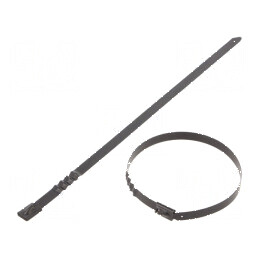 Colier de strângere din oțel inoxidabil AISI 304 - L: 260mm, W: 7,9mm | Electronic-mag.ro | Componente Electronice