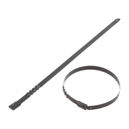 Colier de strângere din oțel inoxidabil AISI 304 - L: 260mm, W: 7,9mm | Electronic-mag.ro | Componente Electronice